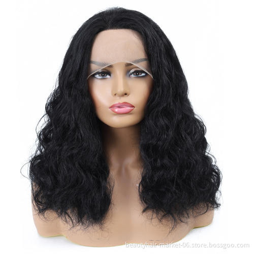 Wholesale Cheap Colored Smooth and Soft Synthetic Heat Resistant Fiber Short Bob Curly Wave Hd Lace Front Synthetic Hair Wigs